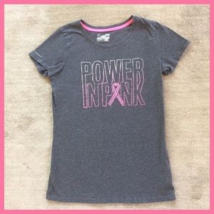 Under armor Pink Power graphic workout shirt